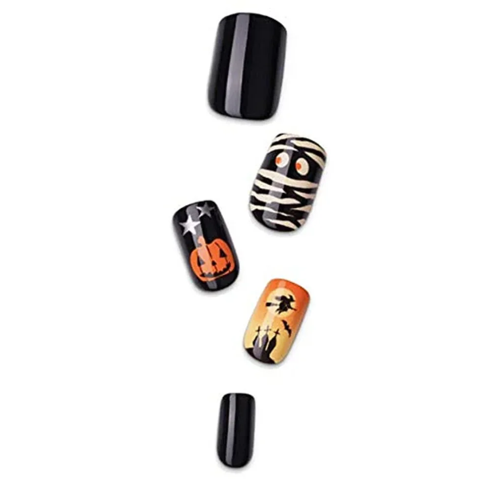 KISS ImPRESS Design Halloween Nails Medium Length - Abandoned